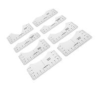 Generic Tshirt Guide Ruler Transparent Alignment Tool for Clothing Design, Sublimation Shirt Printing Tool for Office and Home Use, 8 Pieces (PVC)