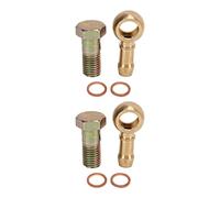 Generic Turbo Banjo -connector, Durable Metal M12x1.25 Mm to 3/8 Anti Tough Turbo Water Banjo Screw/Fastener Leakage Proof for Vehicle