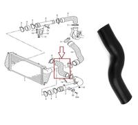 Generic Turbo Intercooler Hose Pipe - Black, 1 pc, Fits VW LT 28-46 2.5 TDI / 1996-2006, OEM 2D0145856D