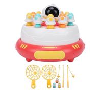 Generic Turntable Bouncing Toy, Tabletop Bounce and Catch Toy, 360° Rotating Board for Kids Hand Eye Coordination Training (Red)