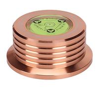 Generic Turntable Disc Stabilizer Aluminum Clamp with Bubble Leveling, Sound Quality for Realistic Music Enjoyment, Universal Use, Aluminium Alloy (Rose Gold)