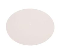 Generic Turntable Mat, Rubber Record Player Mat Vibration Reduction for 12 Inch Records (Beige)