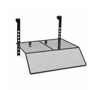 Generic Turtle Basking Aquarium Resting Shelf Dock Ramp With Stainless Steel Mesh Non Slip Surface and Sloped Access Hook Mounted To Tank Wall suitable for, Black, Large Extended