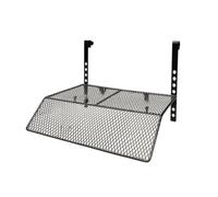 Generic Turtle Basking Stainless Steel Mesh Dock Shelf Ramp Resting Area With Rigid Frame Space Saving Wall Mount That Preserves Swim Space suitable for, Black, Large