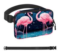 Generic Two Flamingos-809 Belt Bag for Men and Women Fanny Pack,Belt Bag with Adjustable Strap,Fashion Crossbody Everywhere Belt Bag for Travel Outdoors Running Hiking, 1.5x9.0x5.9in/4x23x15cm,
