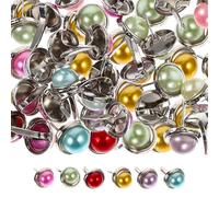 Generic Two-Legged Nails Paper Fasteners 100pcs Alloy Metal Brads with Fine Workmanship for DIY Handmade Craft Kits
