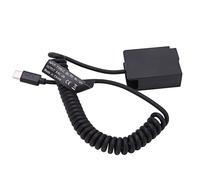 Generic Type C DMW-DCC8 Full Decoded Dummy Battery Pack Coupler Adapter for G5 Camera Stable Power Supply with Flexible Spring Cable