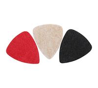 Generic Ukulele Picks Soft Felt Sound Performance for Universal Guitar Players 3Pcs Black/Beige/Red 1.2x1x0.1in (Mixed color 3 piece pack)