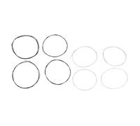 Generic Ukulele Replacement Strings Set, Durable Nylon Strings for Ukulele, Perfect for Practice and DIY, 27inch Length in White & Black, 8pcs