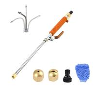 Generic Unbelievable Pressure Washer Wand | Aluminum Alloy Body | Orange, High Power Hose Jet Nozzle Wash | Portable Hand Held Pressure Washer | Watering Lance for Car, Garden, Lawn, Patios