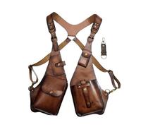 Generic Underarm Shoulder Bag PU Backpack Multi-Purpose Shoulder Bag Adjustable Shoulder Strap for Travel Festival Outdoor Cosplay Steampunk Medieval, Brown