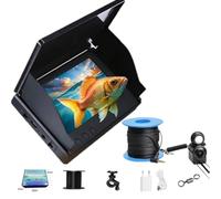 Generic Underwater Fishing Camera, 1080P HD Fish Finder with 4.3in IPS Screen, 220° Wide Angle, IP68 Waterproof, Night Vision, 30m Cable, 5000mAh Battery, Rod Mount