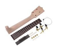 Generic Unfinished Ukulele Parts Set for DIY Projects with Wooden Components, 21 inch
