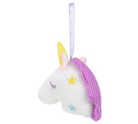 Generic Unicorn Bath loofah Sponge exfoliating Bath mesh Ball for loofah Sponge exfoliator Ball net Animal White tub Hanging Loop