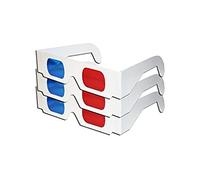 Generic Unisex 3D Stereo Glasses Foldable 3D Cardboard Glasses for Films, TV, Magazines and More 3 Pcs Useful and Fashion