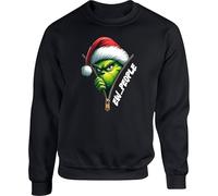 Generic Unisex Adult Christmas G_rinch Jumper, Black, M, Long Sleeve, Hooded Neck, Relaxed Fit, Holiday, Cartoon, Families, All Ages, Christmas Celebrators, Sweatshirt