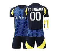 Generic Unisex Adult & Kids Football Kits, 2024/25 Home & Away Strips, Soccer Jersey, Training Shirts, Shorts, Socks Set with Personalised Name & Number, Perfect for Kids and Adults, A08