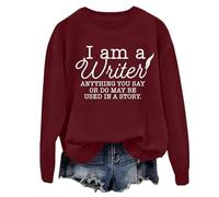 Generic Unisex Adult Sweatshirt, I Am A Writer, Claret, M