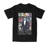 Generic Unisex Adults Pedro Pascal T-shirts Men Women Short Sleeve Fashion Casual Streetwear Vintage Oversize T-shirts (Black, L)