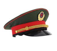 Generic Unisex Adults Teens Green Military Army Cap Peaked Hat Officer Hat for Sailor Navy Marine Admiral Halloween Cosplay Costume Accessory