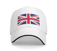 Generic United Kingdom Hat United Kingdom Flag Baseball Cap British Hat for Women Men Trucker Hat Dad Hat Adjustable Hat, White, One size