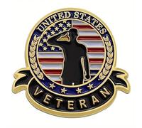 Generic United States Veteran Commemorative Military Brooch Lapel Pin
