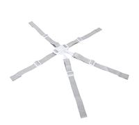 Generic Universal 5 Point Baby Safety Strap Belt for Stroller High Chair, Secure POM Buckle Closure, Suitable for Travel and Everyday Comfort (White Button 5-Point Strap)