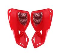 Generic Universal 7/8" Motorcycle Hand Guards Stylish Durable Brush Bar Protection for Dirt Bikes ATVs ABS Material Colorful 2 Piece Set (Red)