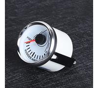 Generic Universal Boat Rudder Angle Meter, High Precision Stepper Motor Indicator for Yachts and Boats, 52mm Gauge with Red Backlight (White Dial Silver Cover)
