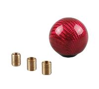 Generic Universal Car Gear Shift Knob Shifter Lever Round Ball Shape Carbon Fiber... (r e d)
