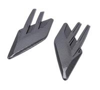 Generic Universal Carbon Fiber Style Mudguard Side Fit for Vent Trim, Streamlined Air Wing Fit for Vent Spoiler for Enhanced Vehicle Aerodynamics
