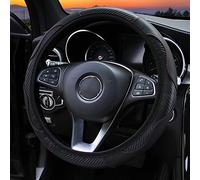 Generic Universal Carbon Fiber Style Steering Wheel Cover Non Slip Elastic Handle Sleeve Breathable Auto Accessory for Car Interior (Black)