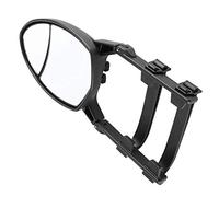 Generic Universal Dual View Towing Mirror Adjustable Clip-On for Car Truck, Enhanced Visibility with Flat and Convex Mirrors, Robust Plastic Construction, 7.5x5.5in, 1 Set