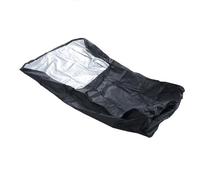 Generic Universal Fit Durable Push Mower Cover with Storage Bag for Outdoor Use 210D Oxford Fabric Black Silver Coated 74x25x39in