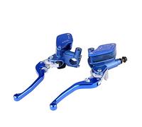 Generic Universal Fit Maple Leaves Design Motorcycle Brake Master Cylinder, Anodized Aluminum, Hydraulic Brake Pump Clutch, Premium Quality Replacement, Eye-catching Design, Easy (Blue)