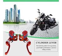 Generic Universal Fit Maple Leaves Design Motorcycle Brake Master Cylinder, Anodized Aluminum, Hydraulic Brake Pump Clutch, Premium Quality Replacement, Eye-catching Design, Easy (Orange)
