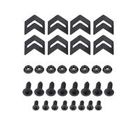 Generic Universal Front Bumper Lip Splitter Fins Canards Body Spoiler, Racing Style Car Decoration for Most Car Models, ABS Material, 4pcs for Enthusiasts (Black)
