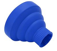 Generic Universal Portable Collapsible Hair Dryer Diffuser for Long Lasting Curly Hair Style, Suitable for Dryer with 4~5cm Diameter, Soft Silicone Material - Ideal for Travels (Blue)