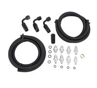 Generic Universal Power Steering Pump Hose Kit Compatible with LS Series Swap Applications High Temperature Include 6AN Fittings 3/8in Hose for Mechanics Material Universal Fitment