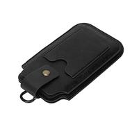 Generic Universal PU Leather Phone Holster Retro Case Providing Dual Protection for Outdoor Activities for Men 4.7"-5.5" Smartphones (Black)