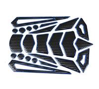 Generic Universal Soft Rubber Motorcycle Tank Pad Protector Durable Adhesive Backing Fit for Honda Mirage Fit for Yamaha for Suzuki for Kawasaki Gold Edge (black blue edge)