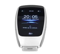 Generic Universal TK900 LCD Touch Screen Fit for Smart Remote Keyless Entry for Start Stop Engine Button Models, Aluminum Alloy Key, English Language, 2in LCD Screen, for Car Owners, 1 Set (Silver)