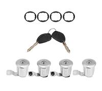 Generic Unlock Car Door Kit, Door Key Locks with Keys Metal for Car (4-core Lock)