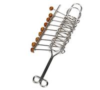 Generic Unlock Interlock Game Stainless Steel + Wood Bead Brain Teaser Toy, Double-Layer Electroplating Design for Intelligence and EQ Improvement, 22cm