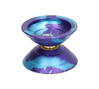 Generic Unresponsive Yoyo Ball, Aluminium Alloy Yoyo Toy 2 Rotate Modes Sand Blasting Surface String Trick for Children for Home (Purple)