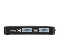 Generic USB 2.0 KVM Switcher Compact Manual VGA Switch Box for Gaming and Business Use, 2 Ports, High-Speed Data Transmission, ABS Material (4 bites)