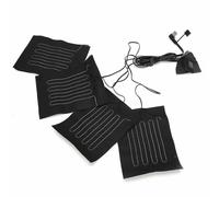 Generic USB Electric Heating Pads Durable Heating Cloth for Vests Waist Protection Washable Insulated Red Blue Green 4.7x6.3in for Winter Activities
