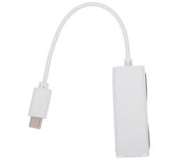 Generic USB Ethernet Adapter Network Cable Converter Laptop Accessory with Half Duplex Auto Detection Compatible with Multiple Systems White ABS for Business Travel
