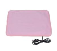 Generic USB Heated Pad 3 Temperature Gears Electric Shoulder Neck Leg Waist Heating Mat for Cold Days, Portable Polyester Fiber Hot Heated Pad for Back, USB Heating (Pink)