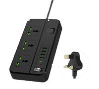 Generic USB Hub,USB Multi Interface Plug,Switch Socket With Cord Multi Jack,High Temperature Flame Retardant, Type-c Interface,Intelligent Shunt,Fast Charging.,UK